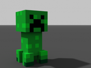 little creeper voxel 3D मॉडल