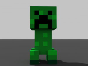 little creeper voxel 3D मॉडल