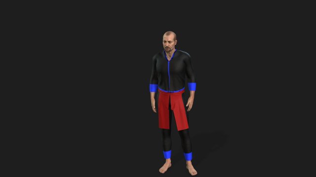 Hmong clothes and man 3D Model .c4d .max .obj .3ds .fbx .stl .blend 