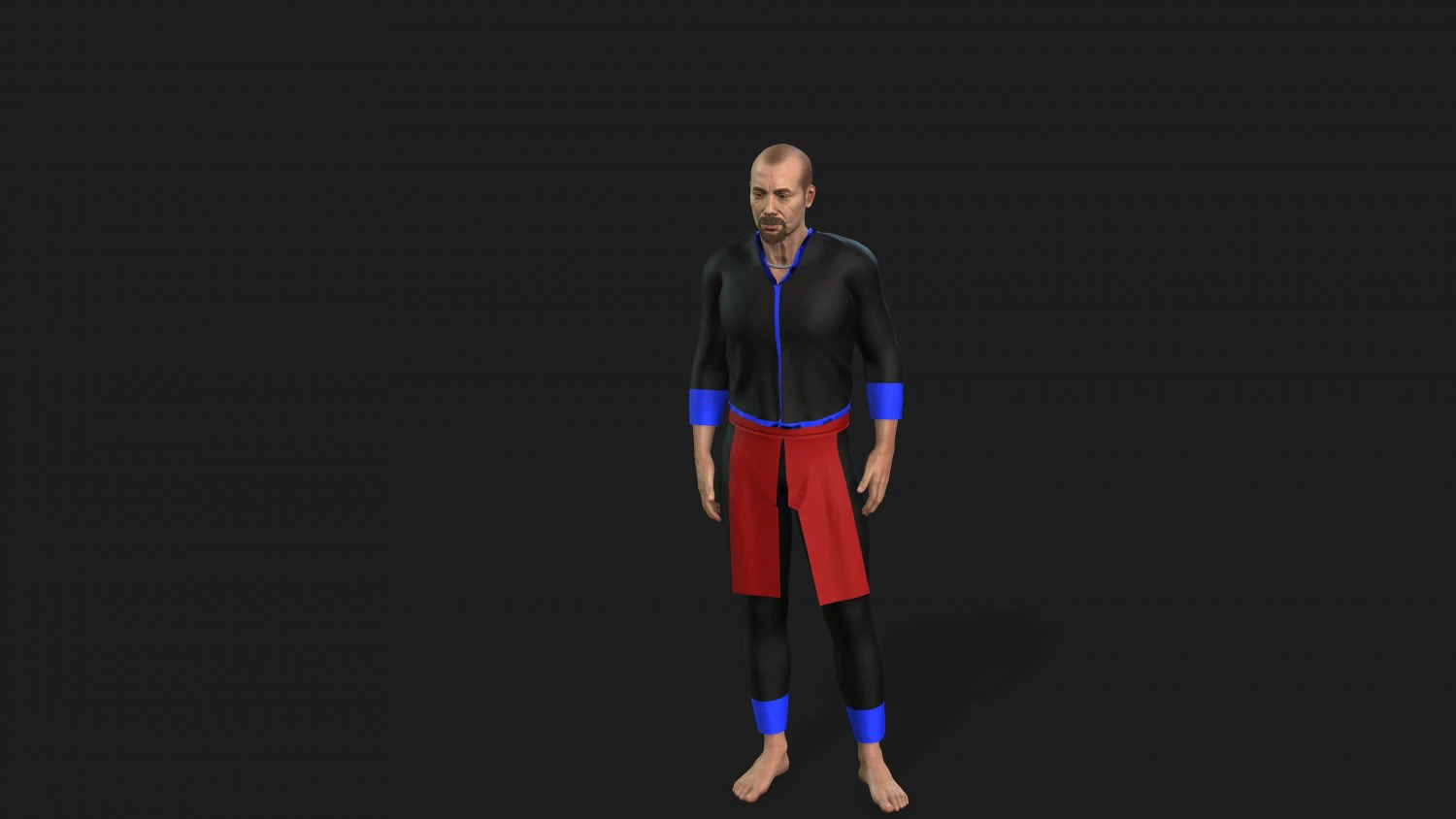 Hmong clothes and man 3D Model .c4d .max .obj .3ds .fbx .stl .blend 