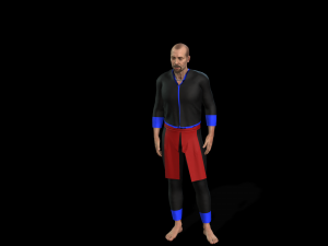 Hmong clothes and man 3D Model