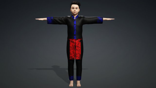 Hmong boy suit 3Dモデル .c4d .max .obj .3ds .fbx .stl .blend 