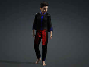 Hmong boy suit 3Dモデル