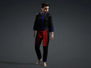 Hmong boy suit 3D Model