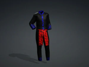 Hmong boy suit 3D Model