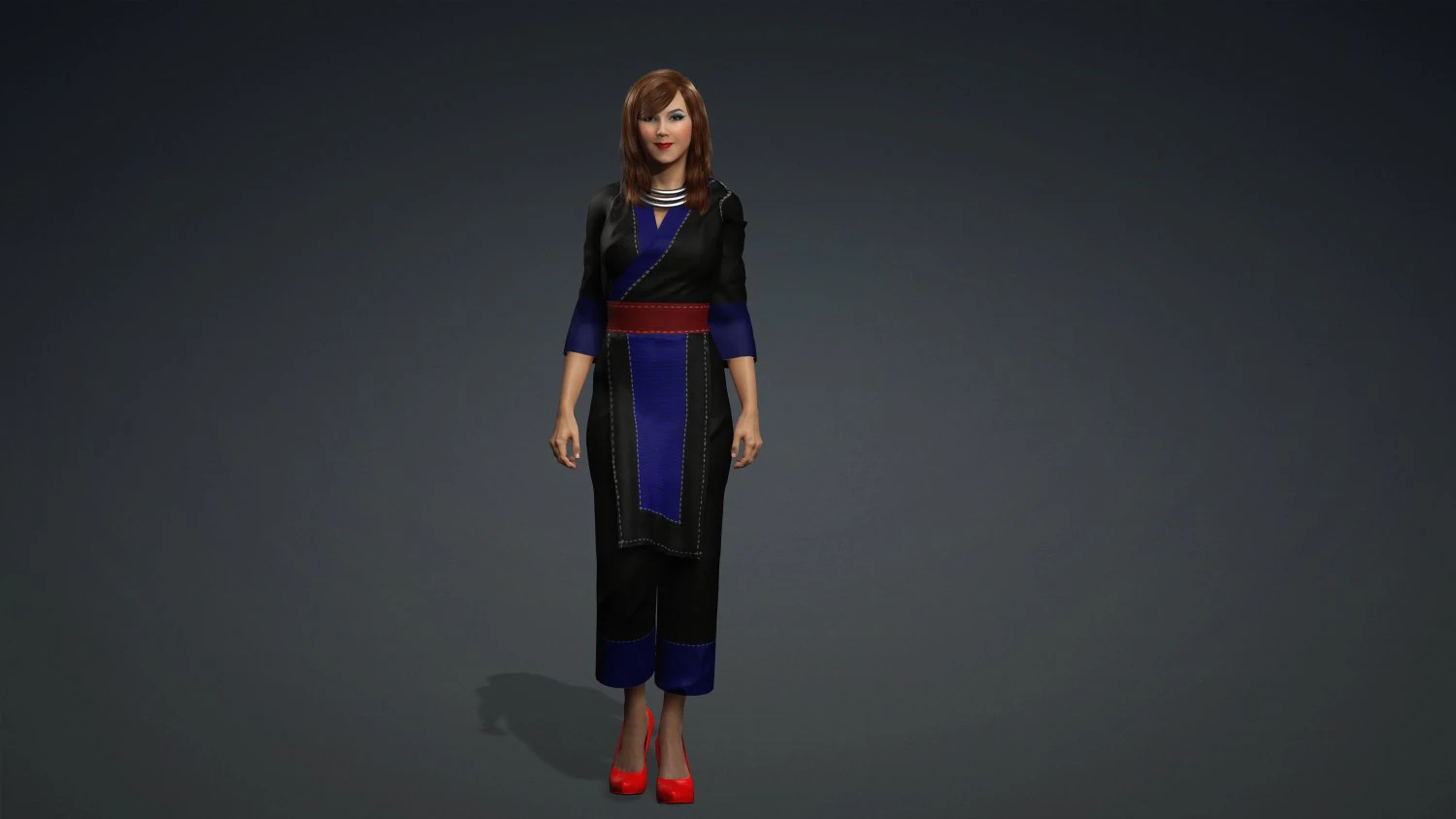 Nkauj hmong suit 3D Model .c4d .max .obj .3ds .fbx .stl .blend