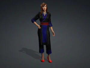 Nkauj hmong suit 3D Model