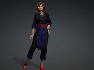 Nkauj hmong suit 3D Model