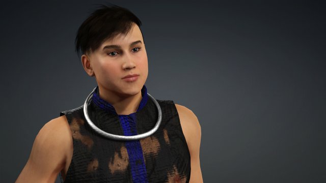 Hmong Boy necklace xauv txiv neej hmoob 3D मॉडल .c4d .max .obj .3ds .fbx .stl .blend 