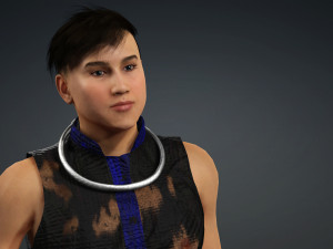 Hmong Boy necklace xauv txiv neej hmoob 3D Model
