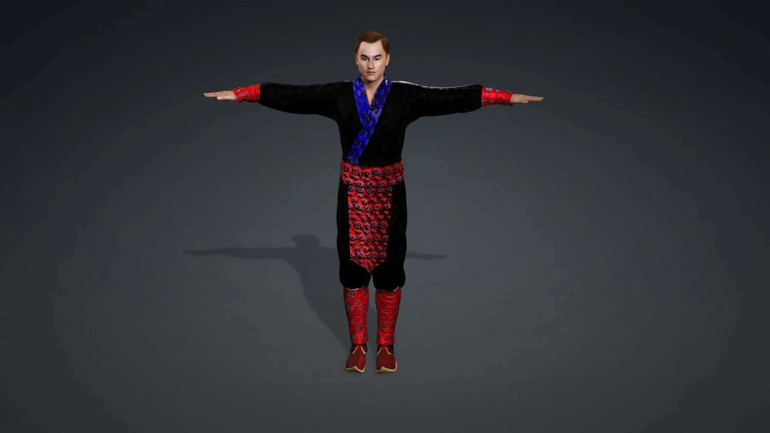 Hmong fashion txiv neej suit 3D Model .c4d .max .obj .3ds .fbx .stl .blend