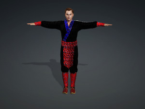 Hmong fashion txiv neej suit 3D Model