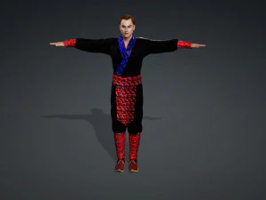 Abito Hmong fashion txiv neej Modello 3D