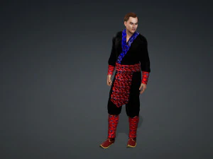 Hmong fashion txiv neej suit 3D Model