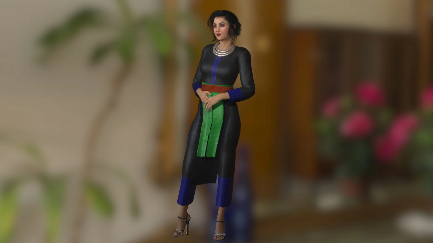 Hmong women clothes 3D Model .c4d .max .obj .3ds .fbx .stl .blend 