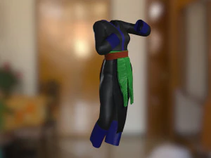 Hmong women clothes 3D Model
