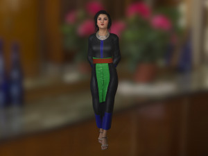 Hmong women clothes 3D Model