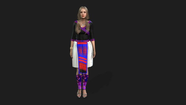 Khaub ncawm poj niam gril suit Model 3D .c4d .max .obj .3ds .fbx .stl .blend 