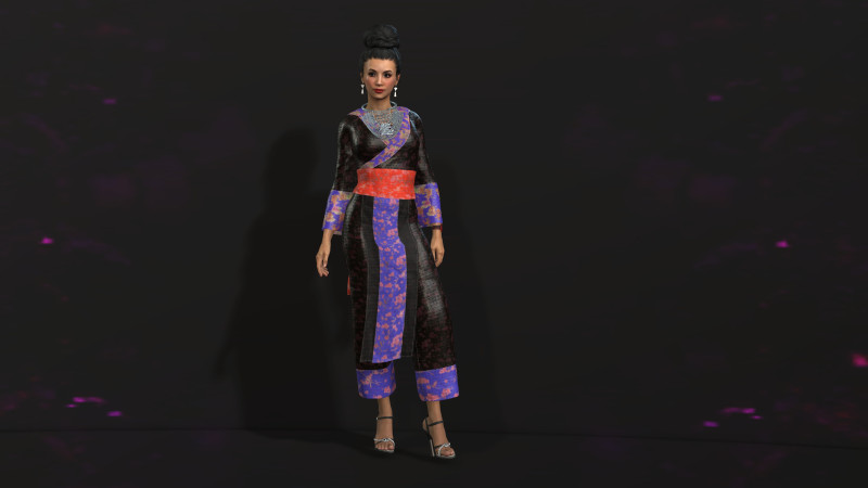 Hmong girl fashion 3D Model .c4d .max .obj .3ds .fbx .stl .blend 
