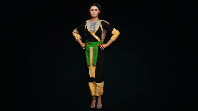 Hmong fashion 3D Model .c4d .max .obj .3ds .fbx .stl .blend 