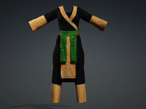 Hmong fashion 3D Model