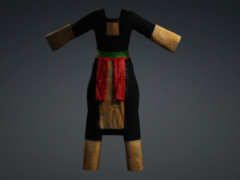 Hmong fashion 3D Model