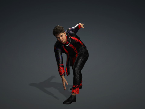 Hmong Boy Full body suit 3D Model