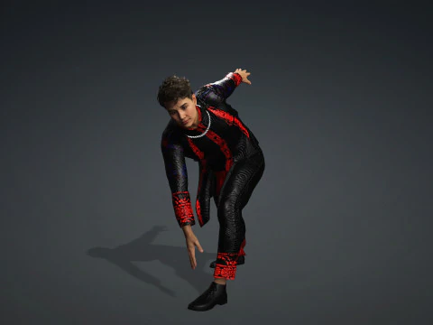 Tuta intera Hmong Boy Modello 3D