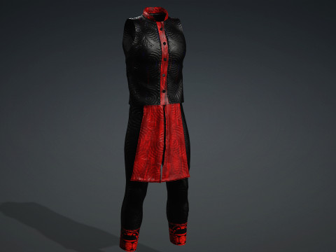Hmong Boy Full body suit 3Dモデル