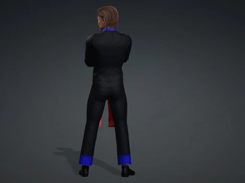 Boy full suit hmong suit 3D Model