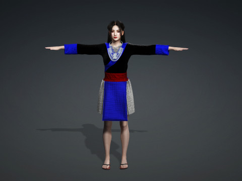 Hmong fashion Tsho Hlua nkauj zoo nkauj 3D Model