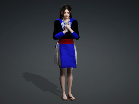 Hmong fashion Tsho Hlua nkauj zoo nkauj 3D Модель