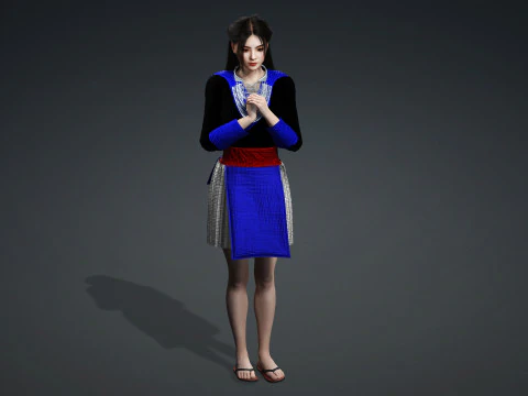 Hmong fashion Tsho Hlua nkauj zoo nkauj 3D Model