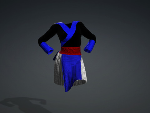 Hmong fashion Tsho Hlua nkauj zoo nkauj 3D Модель