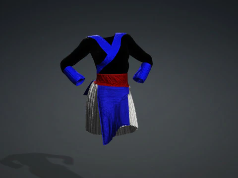 Hmong fashion Tsho Hlua nkauj zoo nkauj 3D Model