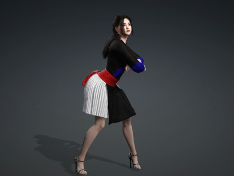 Hmong fashion Tsho Hlua nkauj zoo nkauj 3D Model