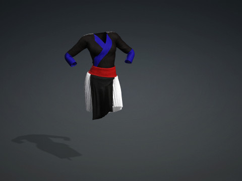 Hmong fashion Tsho Hlua nkauj zoo nkauj 3D Model