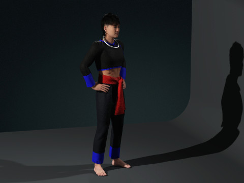 Nraug Hmon fashion 3D Модель