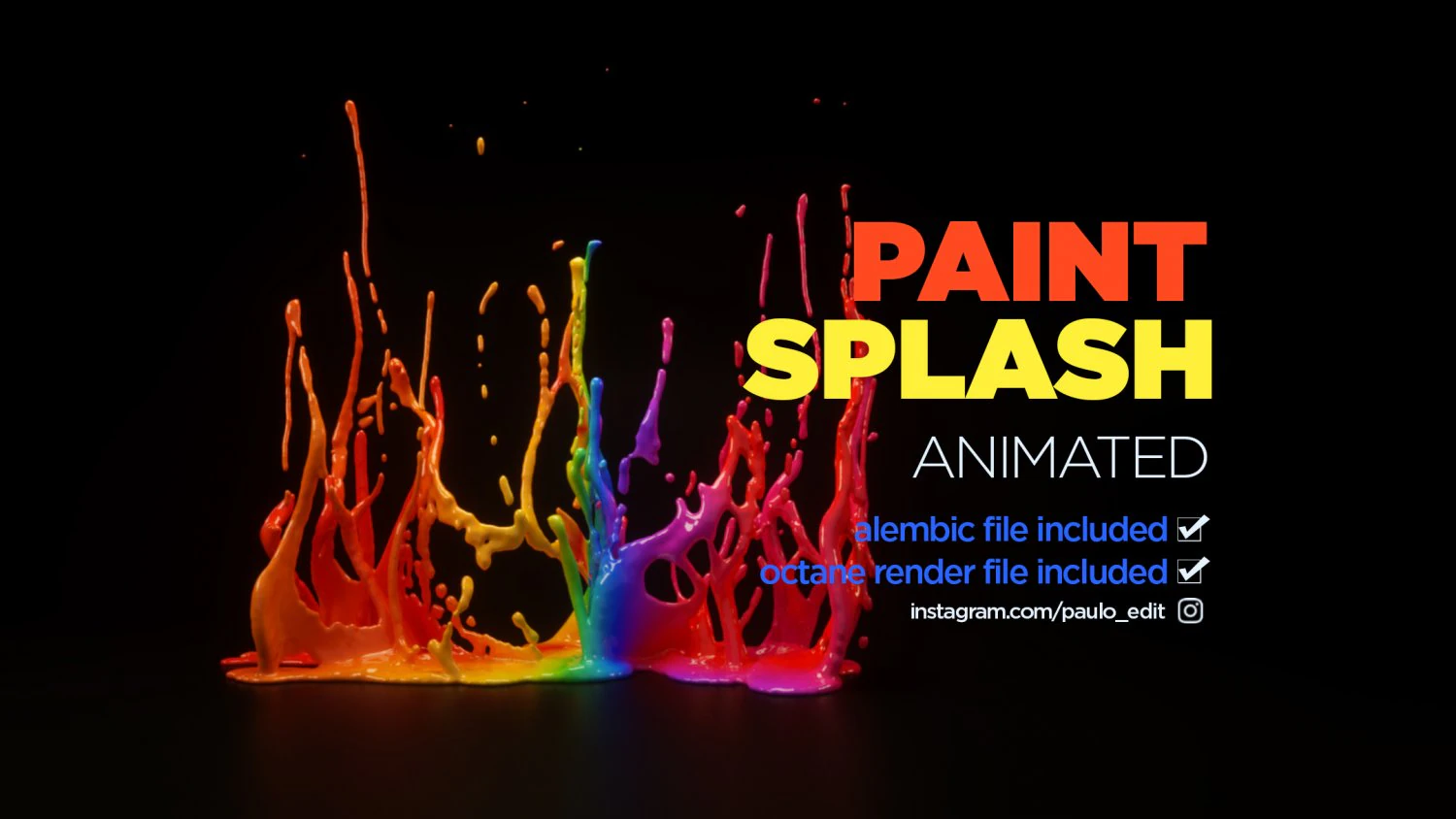 respingo de tinta Modelo 3D .c4d .max .obj .3ds .fbx .stl .blend 
