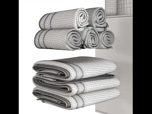 набор для ванной, часть 1 3D Модель