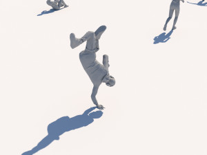 lowpoly people doing sports pack Modelo 3D