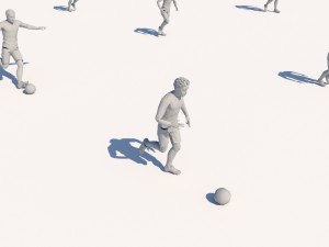 lowpoly people doing sports pack Modelo 3D