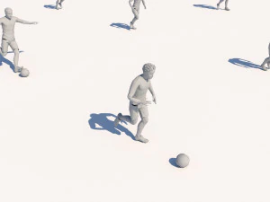 lowpoly people doing sports pack 3D Model