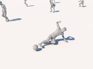 lowpoly people doing sports pack Modelo 3D
