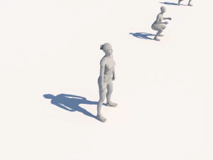 lowpoly people doing sports pack 3D Model