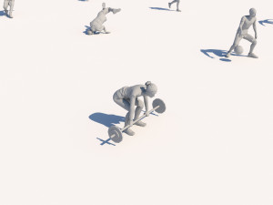 lowpoly people doing sports pack Modelo 3D
