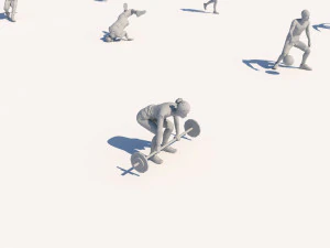 lowpoly people doing sports pack 3D Model