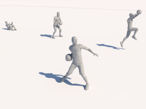 lowpoly people doing sports pack Modelo 3D