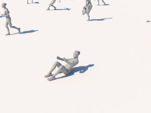 lowpoly people doing sports pack Modelo 3D