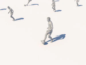 lowpoly people doing sports pack 3D Model